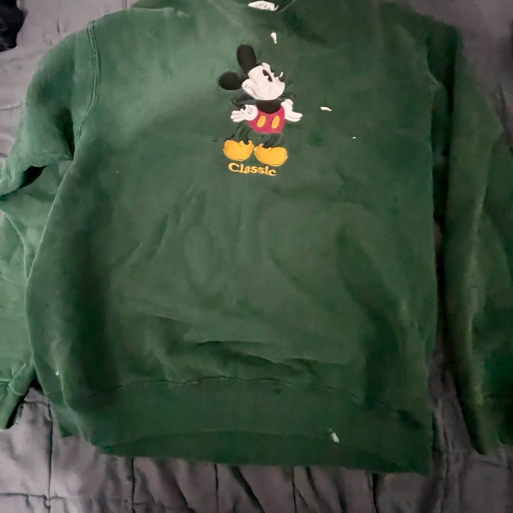 Mickey embroidered Green Sweater